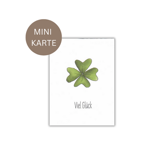 Karte Mini • Doppelkarte • Viel Glück