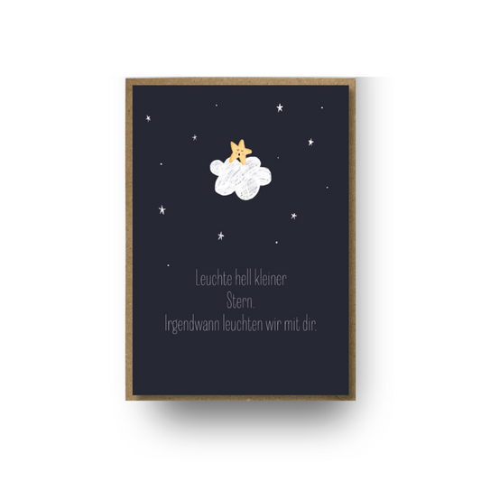 Doppelkarte • Gedenkkarte • Sternenkind