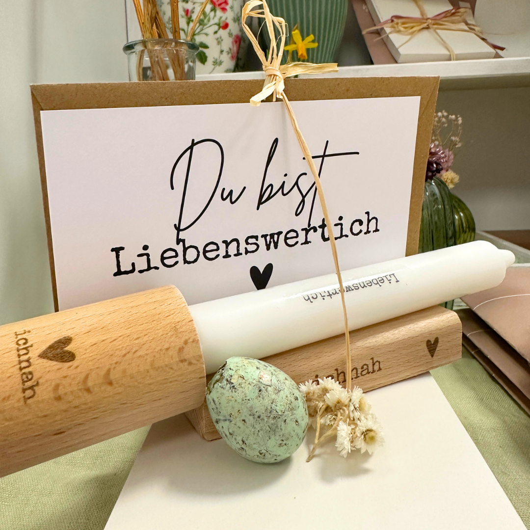 Geschenkset - Du bist liebenswertich mit Duschflocken