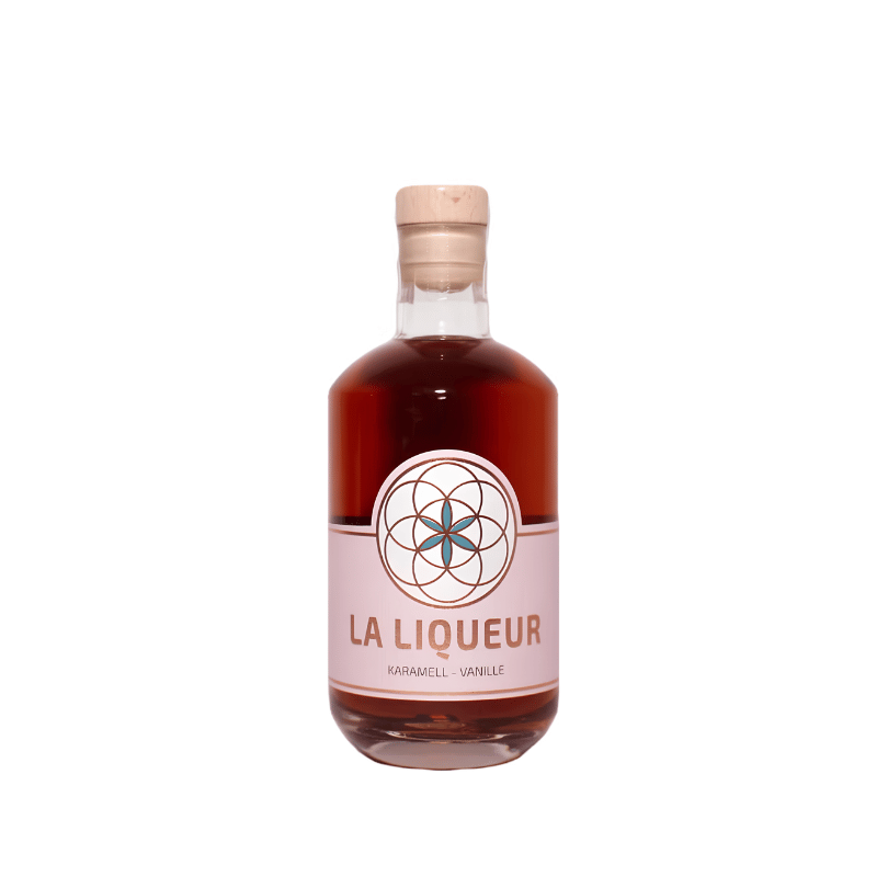 La Liqueur Haselnusslikör mit Karamell und Vanille, 30 % vol. in der 0,5-l-Flasche, handgemachter Likör aus Deutschland.