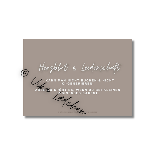 Postkarte • Herzblut & Leidenschaft