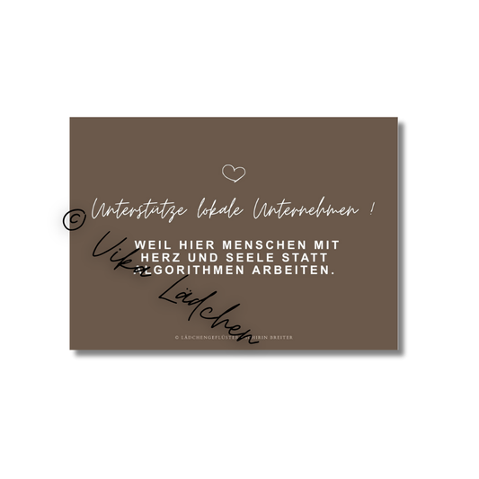 Postkarte • Unterstütze lokale Unternehmen