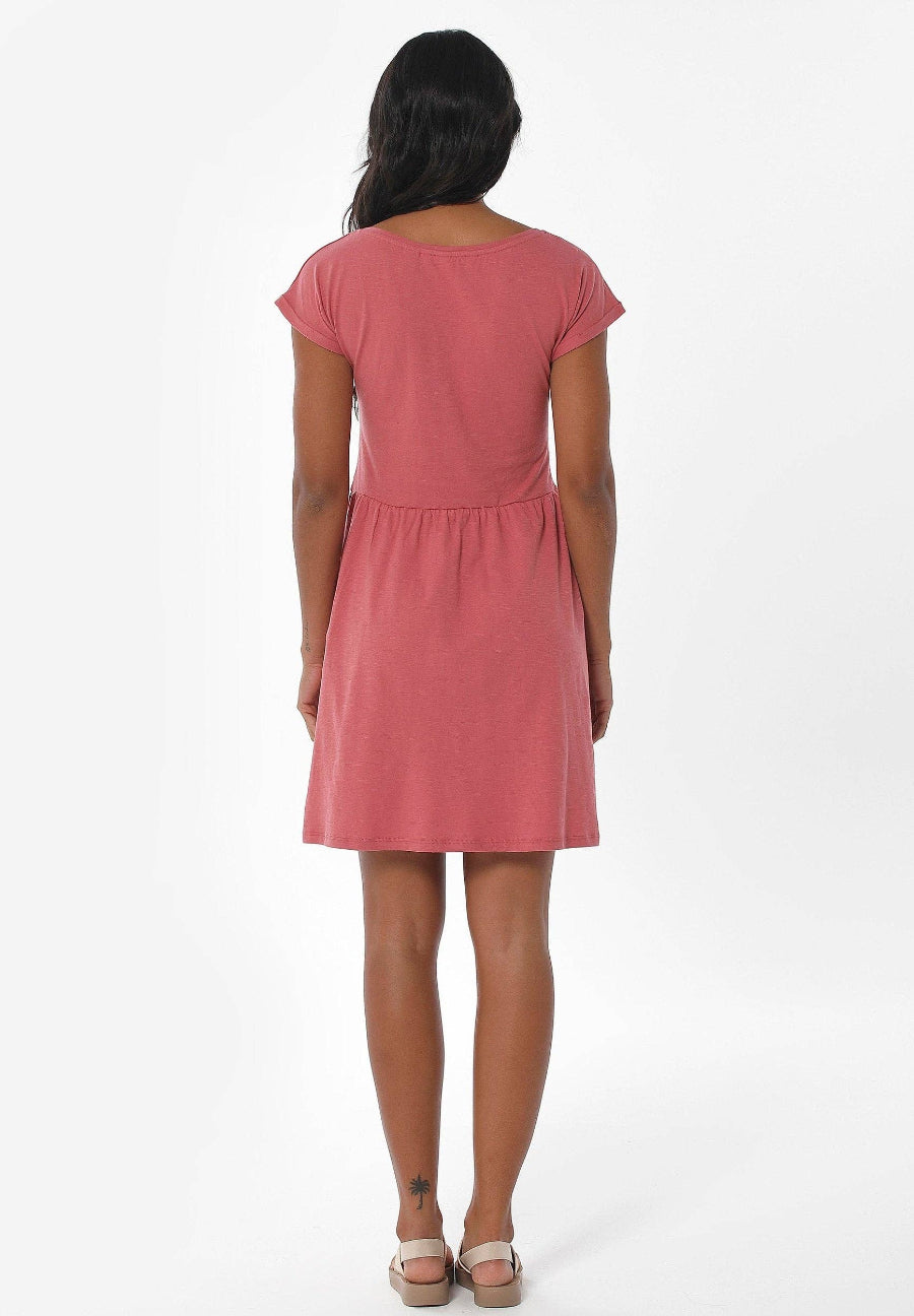 Rückseite Bio-Baumwolle Kleid rosa