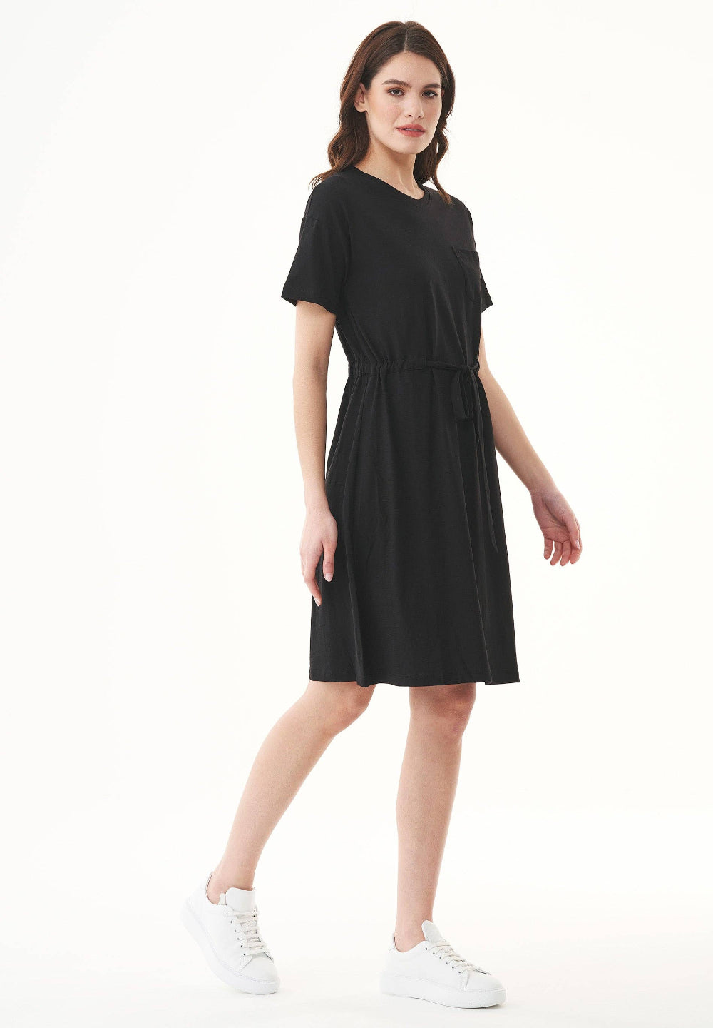 Kleid Sportlich schwarz bio-baumwolle