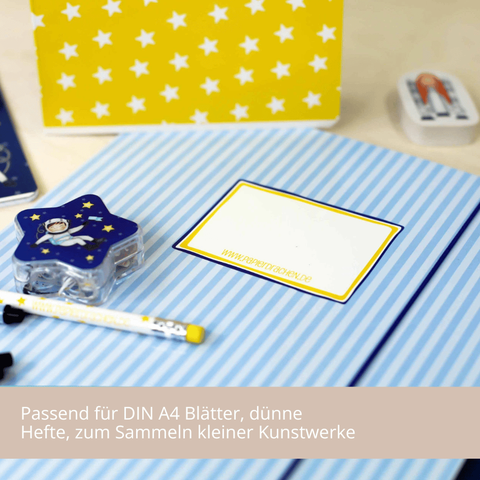 Papierdrachen 2 Schulmappen | Motiv Astronaut - Postmappe