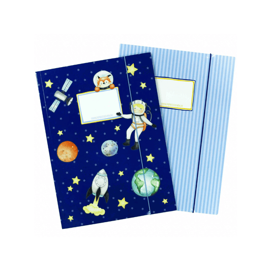 Papierdrachen 2 Schulmappen | Motiv Astronaut - Postmappe