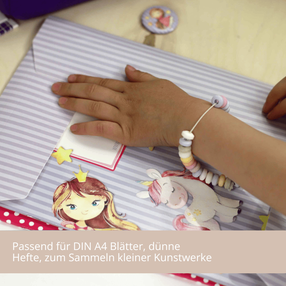 Papierdrachen 2 Schulmappen | Motiv Einhorn - Postmappe