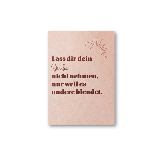 Postkarte • Dein Strahlen