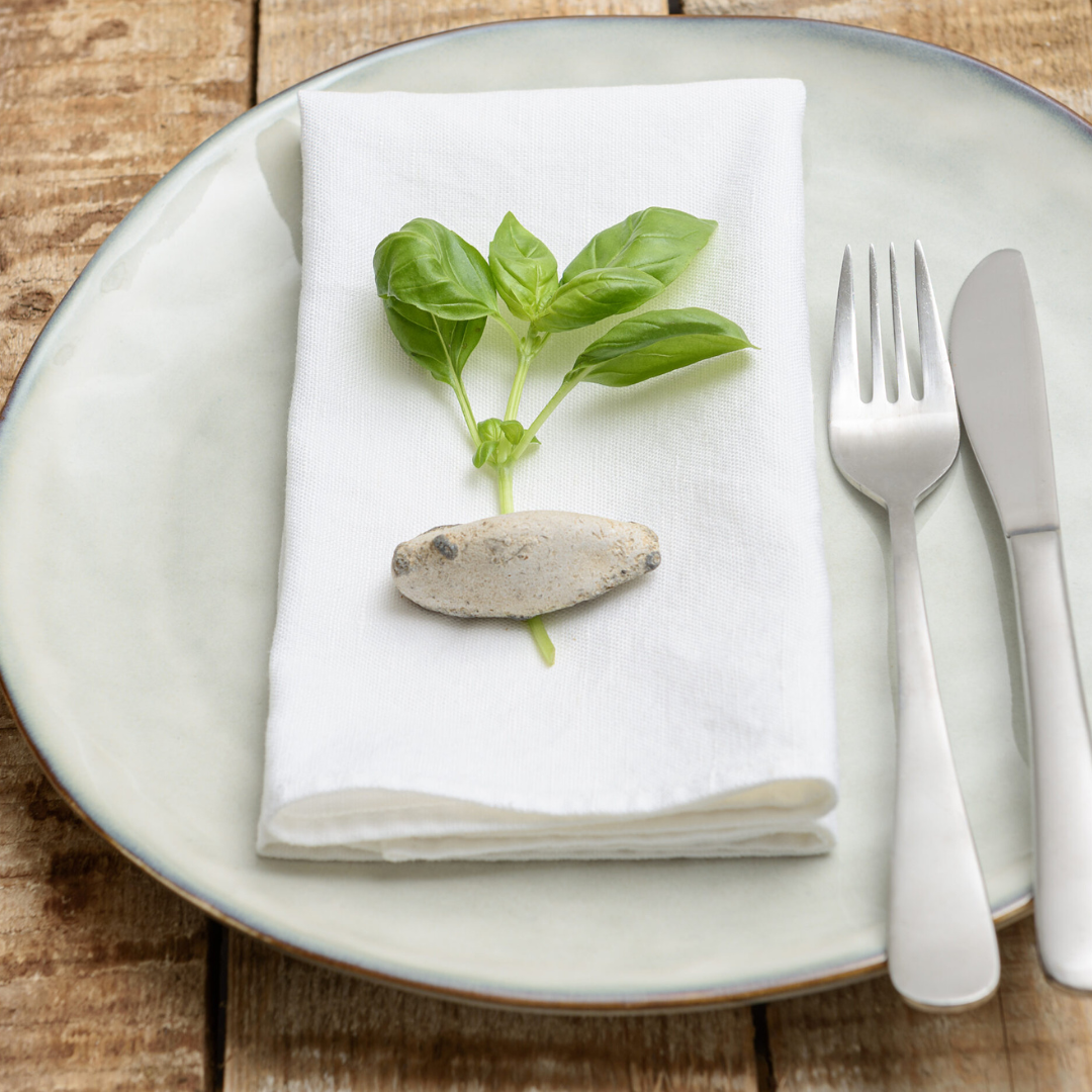 Serviette Leinen - weiss