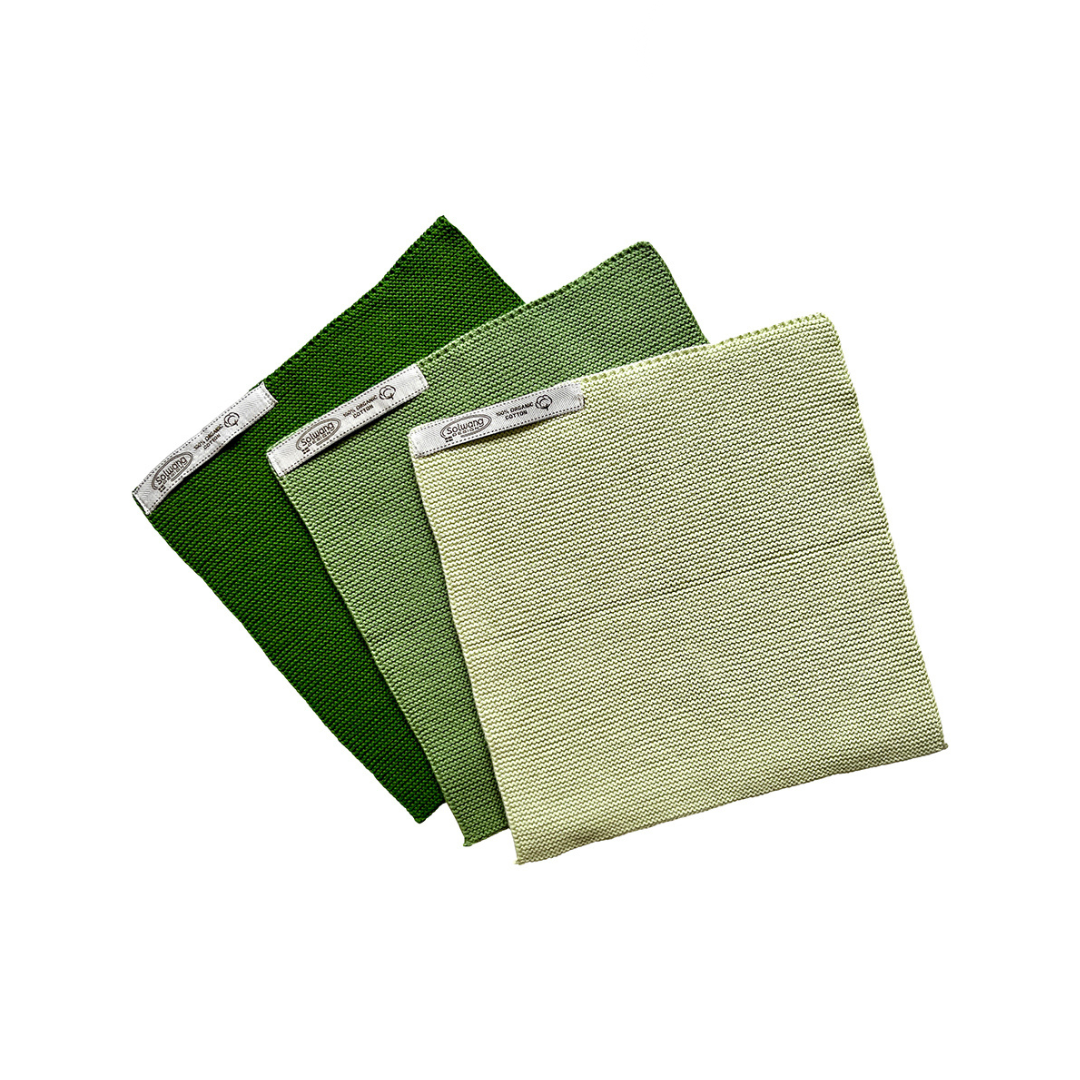 Wischtücher Bio - SET - waldgrün