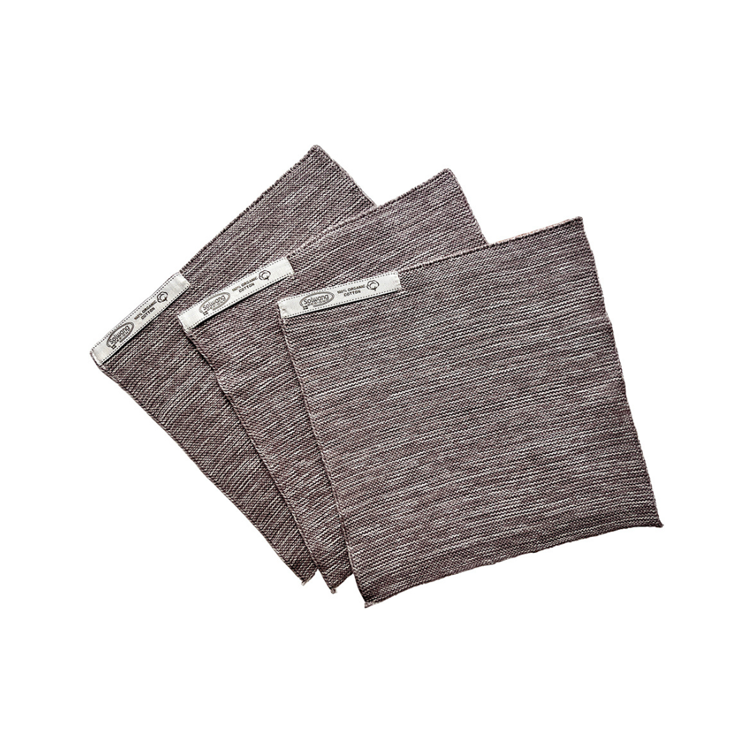 Wischtücher Bio - SET - warmes grau meliert