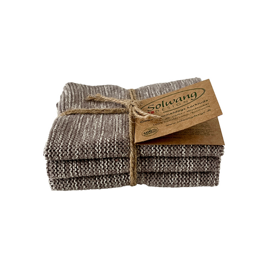 Wischtücher Bio - SET - warmes grau meliert