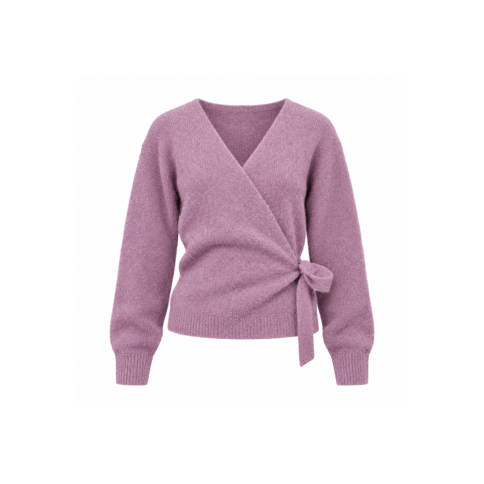 Wickeljacke Strick - Flieder