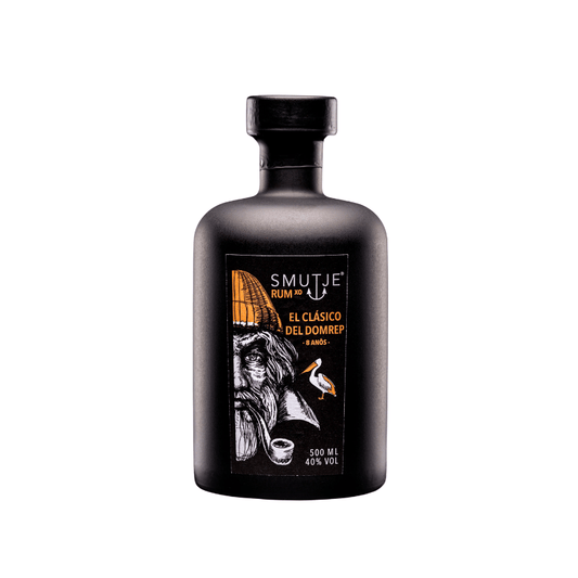 Smutje El Clàsico XO Rum 0,5 l mit 40 % vol., acht Jahre im Holzfass gereifter Rum aus der Dominikanischen Republik mit Vanille- und Karamellnoten.