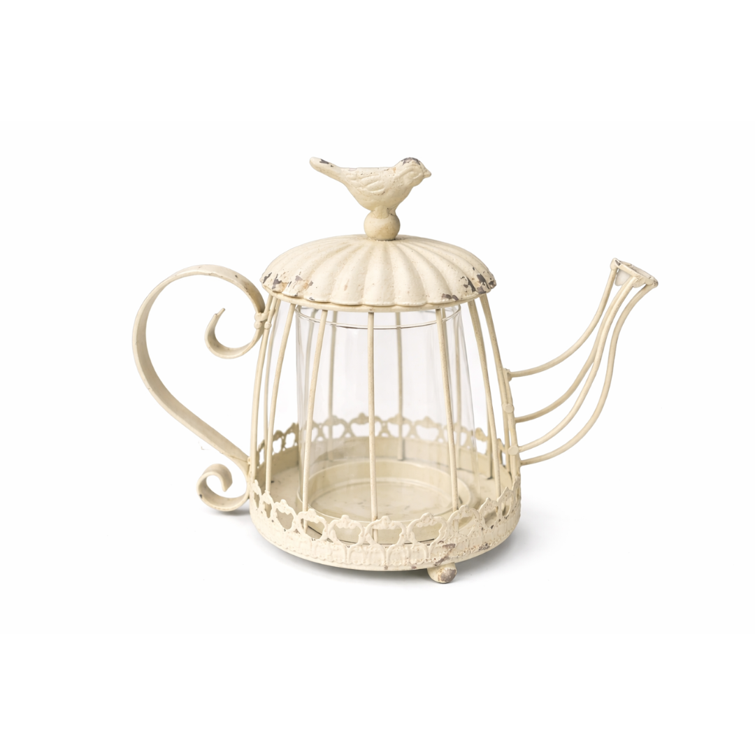 Giesskanne als Windlicht – Vintage Teekannen-Laterne im Landhausstil