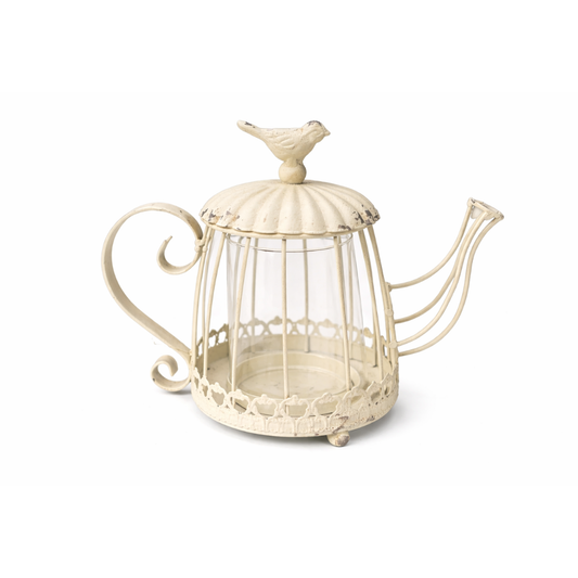 Giesskanne als Windlicht – Vintage Teekannen-Laterne im Landhausstil