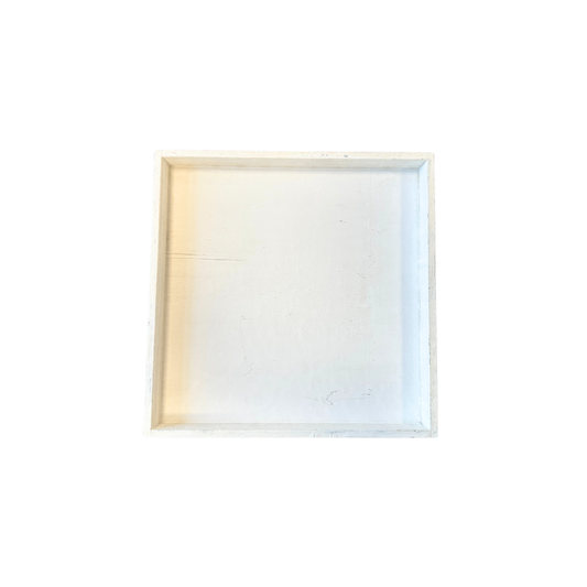 Holztablett weiß – 30 × 30 cm