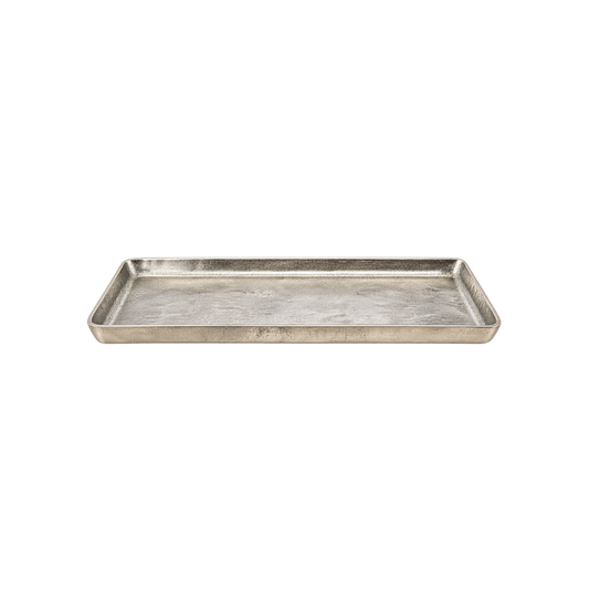 Tablett Metall - Silber 30x14 cm