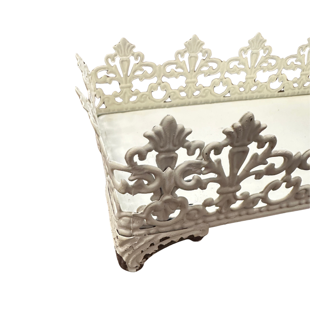 Metall Tablett Shabby Chic – M - 50 x 15 x 8 cm