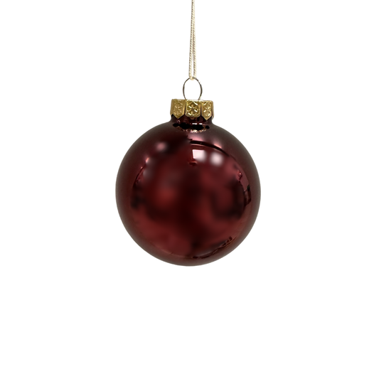 Weihnachtskugel - 6 cm - bordeux