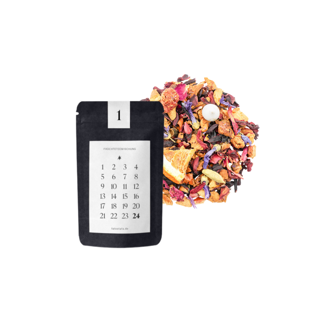 Tee Adventskalender - black-white