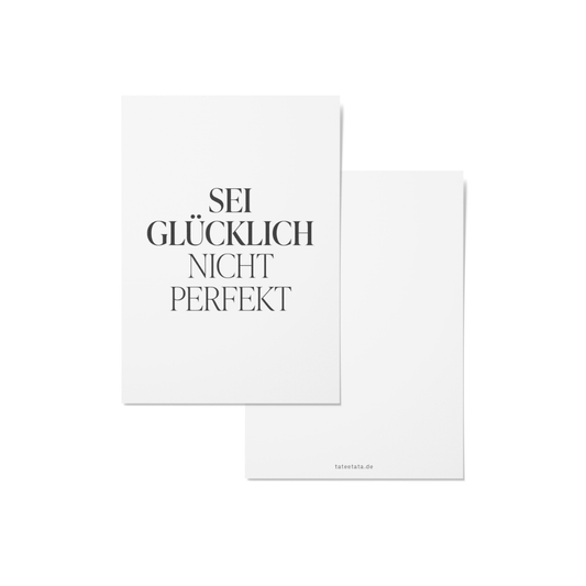 Postkarte • Glücklich Perfekt