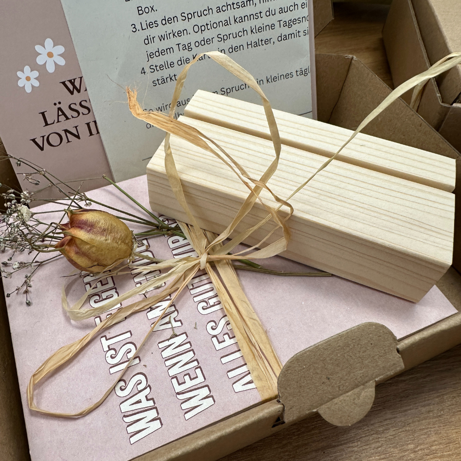 Geschenkset - selfLOVE - 15 Karten mit Halter