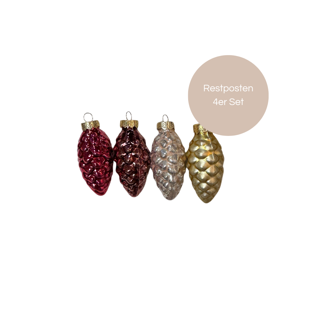 Weihnachtskugeln - SET Zapfen gemixt *RESTPOSTEN*