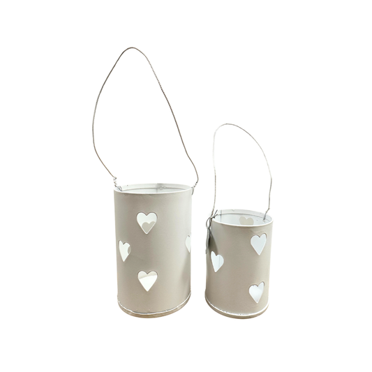 Mini-Laternen mit Herzausschnitt