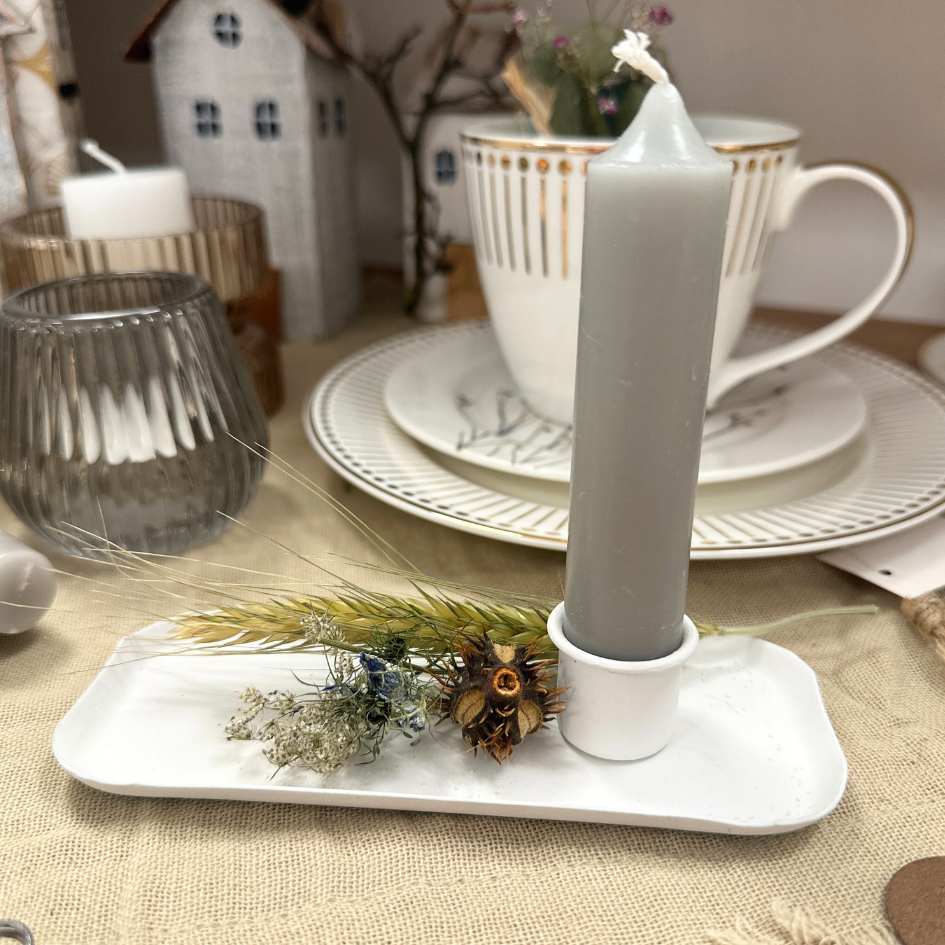 Kerzenhalter . Mini Tablett mit Magnet-Halter