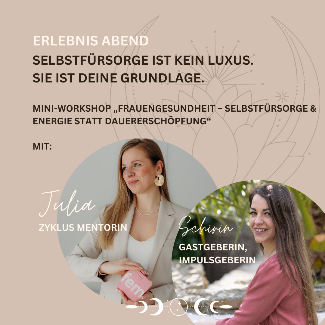 Event 24. März • Mini Workshop "Frauengesundheit Selbstfürsorge statt Dauererschöpfung"