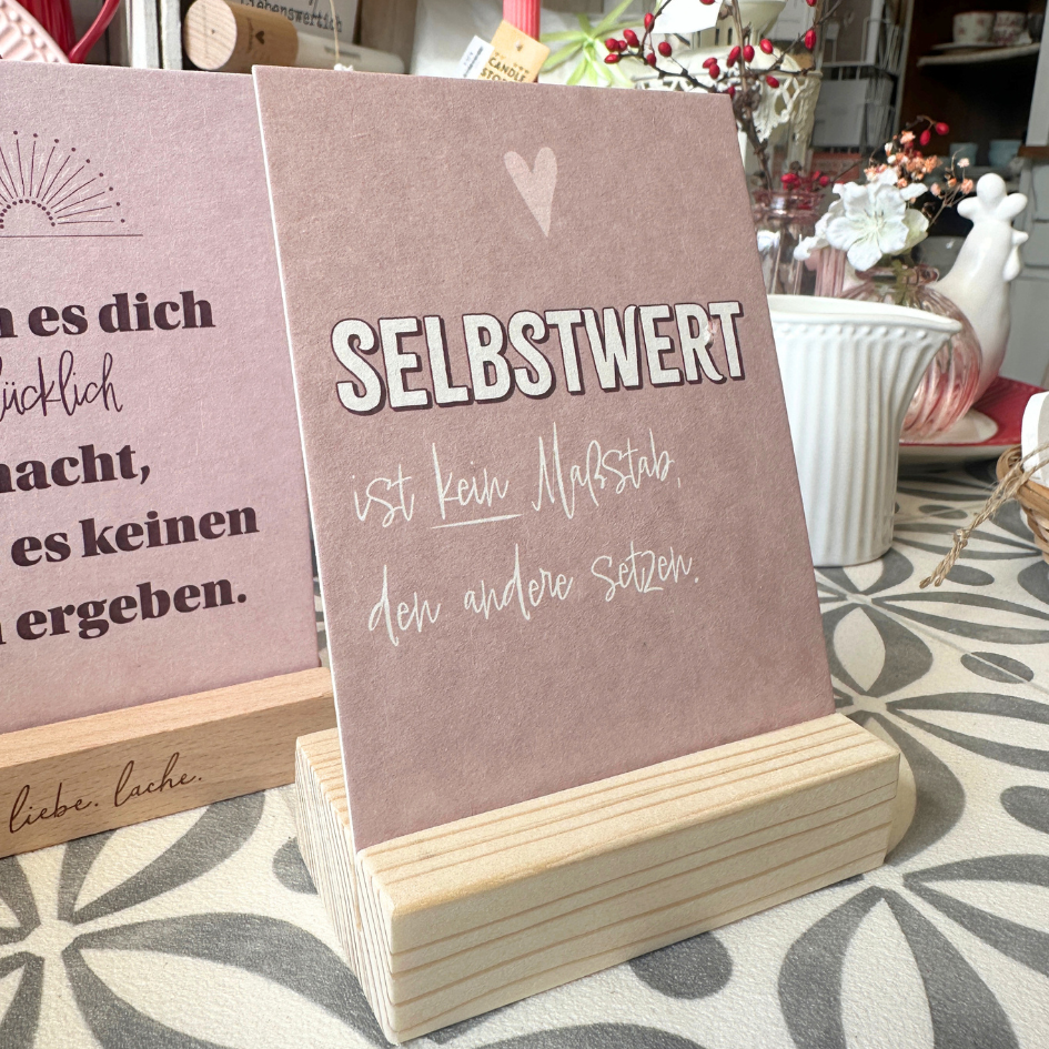 Kartenhalter Holz - blanko