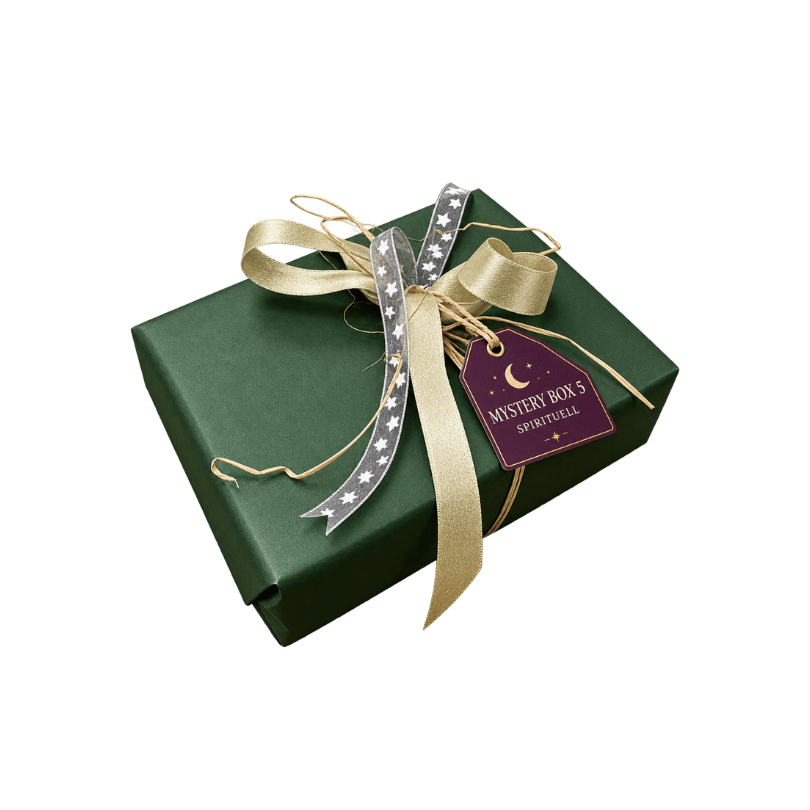 Mystery Box Nr. 5 Spirituell mit 3 bis 5 liebevoll ausgewählten Überraschungen rund um Achtsamkeit, Rituale und bewusste Momente.