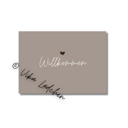 Postkarte • Willkommen