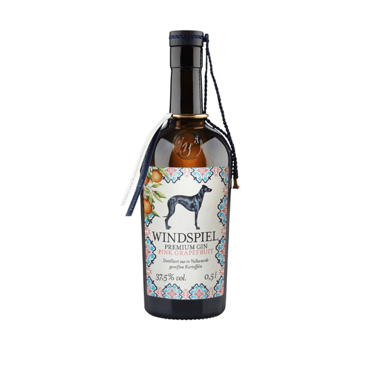 Windspiel Premium Gin Pink Grapefruit 37,5 % vol. 0,5 l, fruchtiger roter Grapefruit Gin aus Deutschland mit mediterraner Zitrusnote.