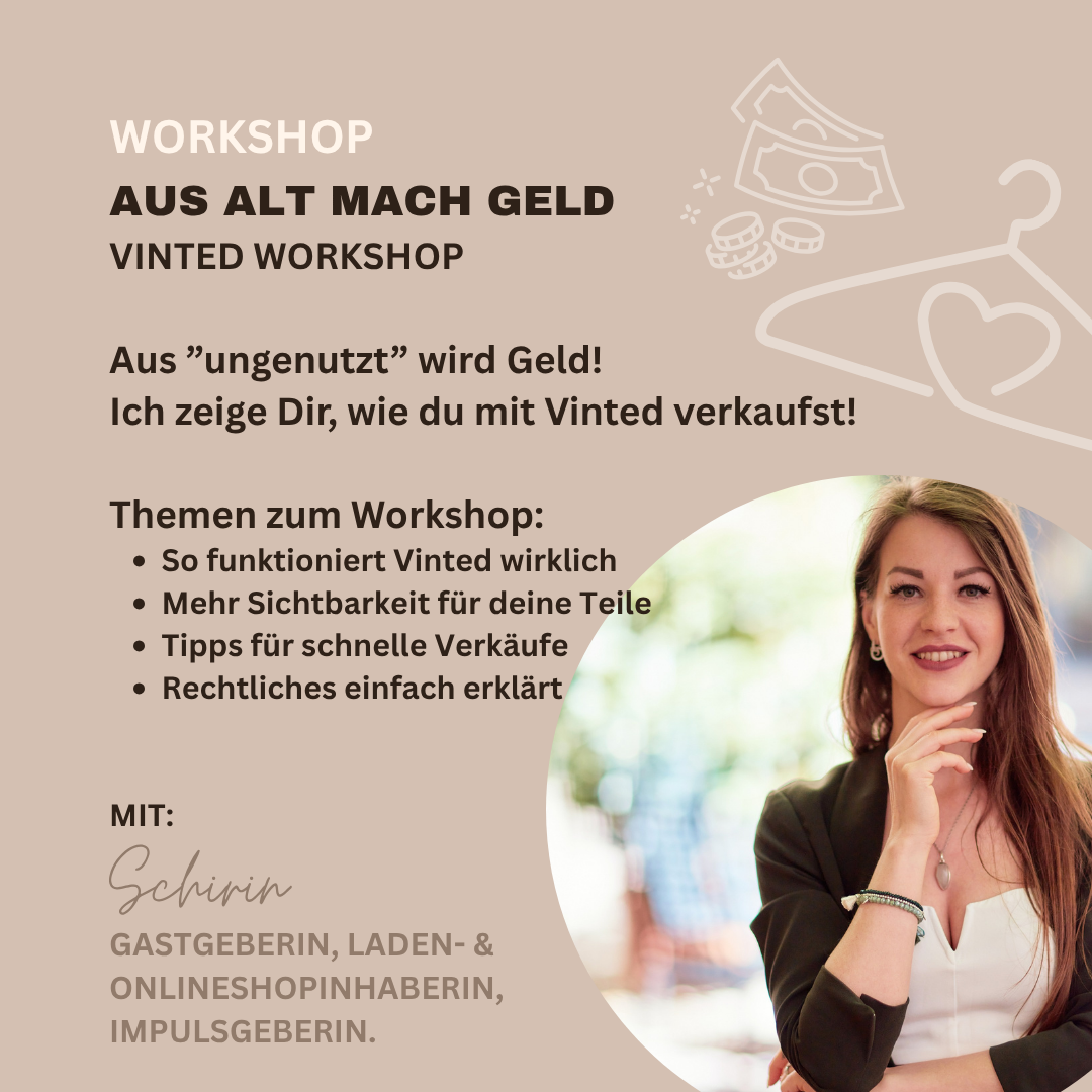 Event 24. April • Vinted Workshop – Verkaufen lernen und Geld verdienen