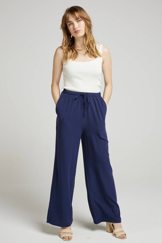 Hose - BIRANY - fließend dunkelblau