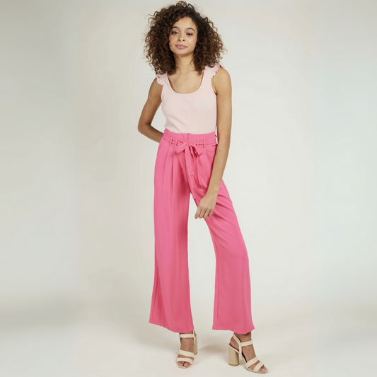 Hose - weite fließende Hose - BASSORA - pink