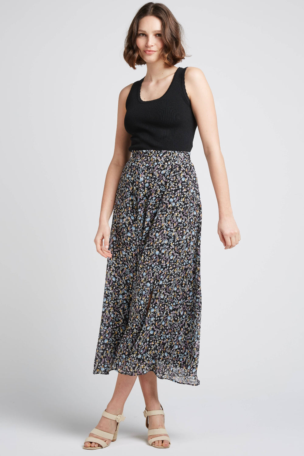 Maxirock mit floralem Muster und Top