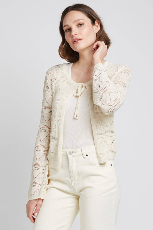 Stricjacke - GRACIE - mit Lochmuster