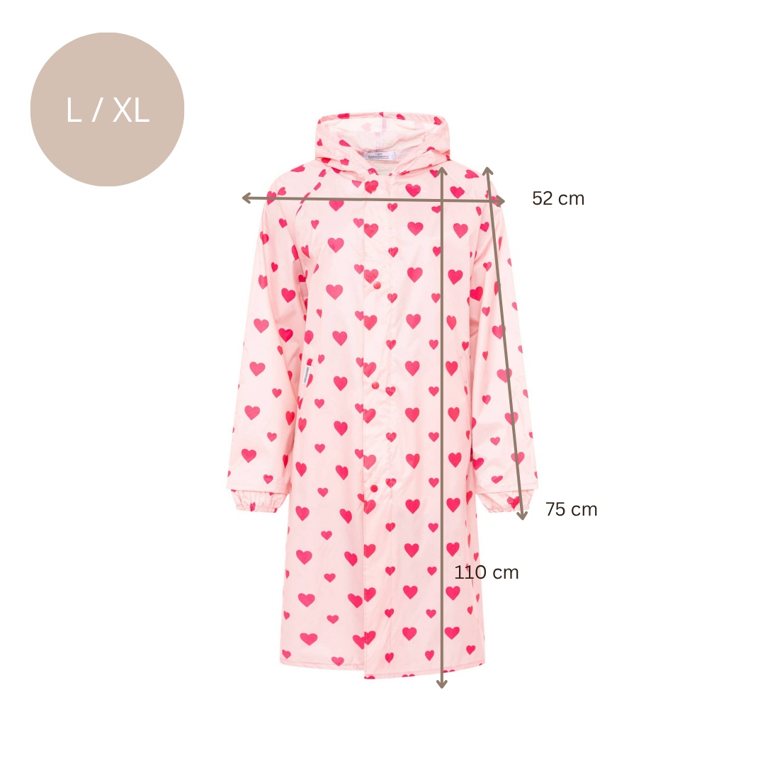 Regenmantel -  Love - rosa pink