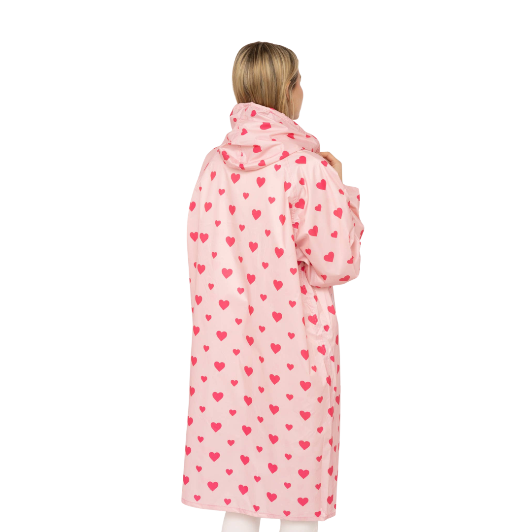 Regenmantel -  Love - rosa pink