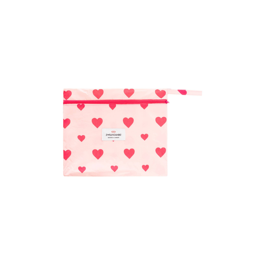 Regenmantel -  Love - rosa pink