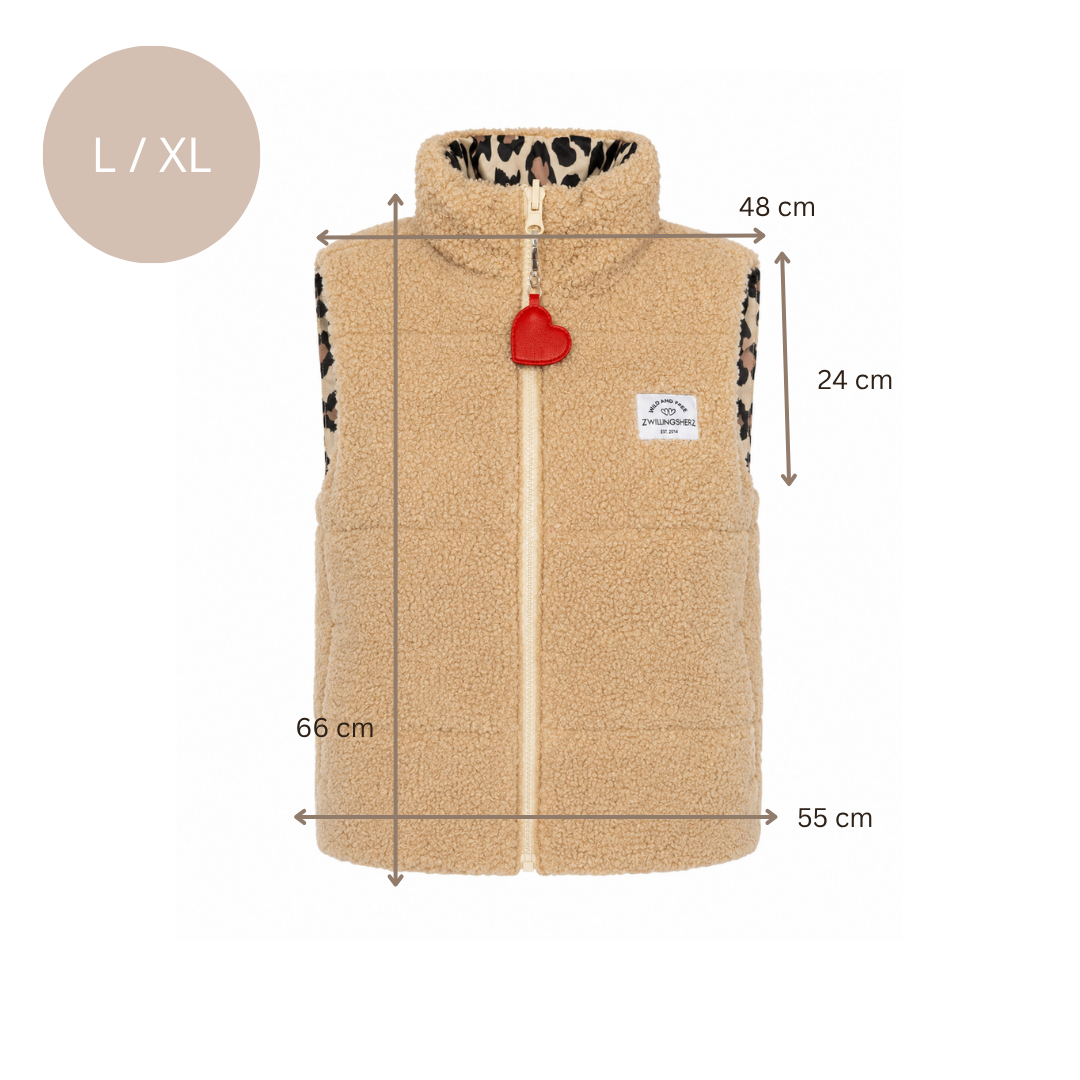 Wendeweste - Leo Teddy beige