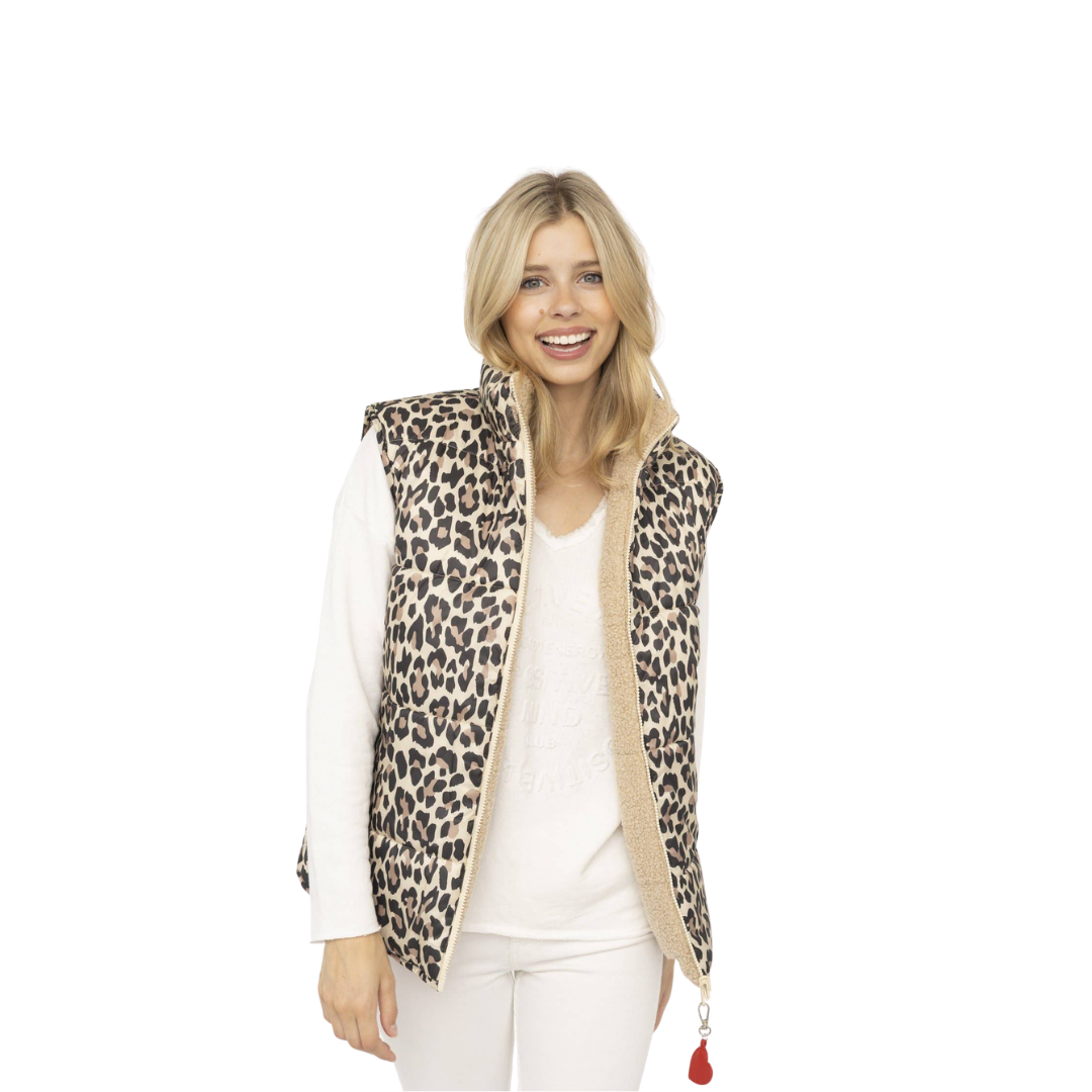 Wendeweste - Leo Teddy beige