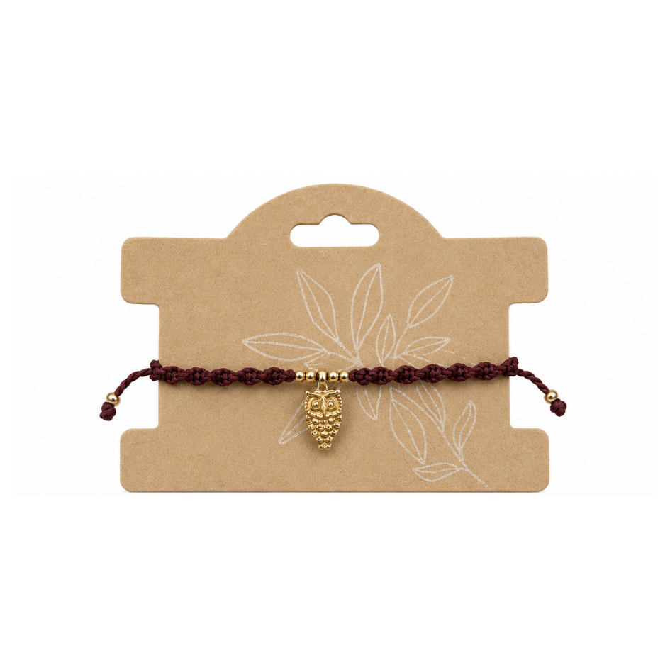 Armband bordeaux mit Anhänger