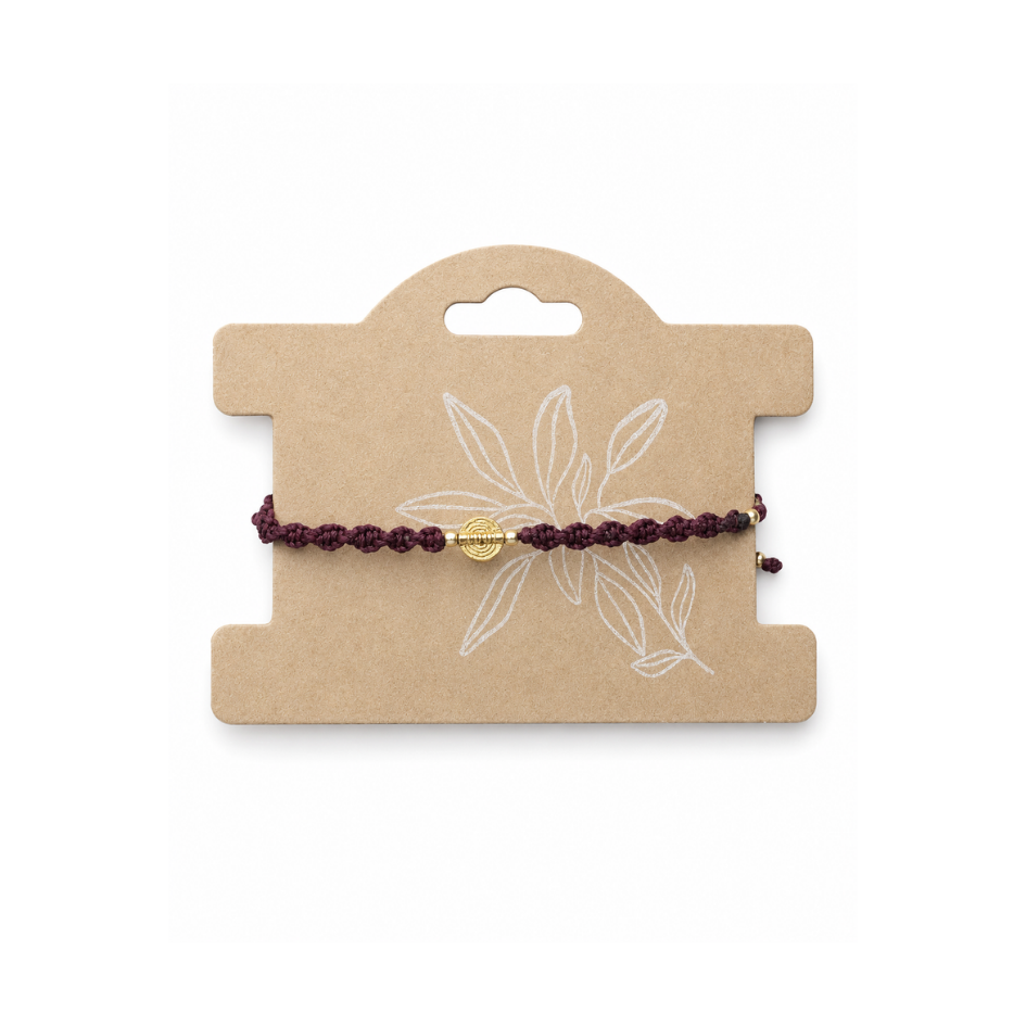 Armband bordeaux mit Anhänger