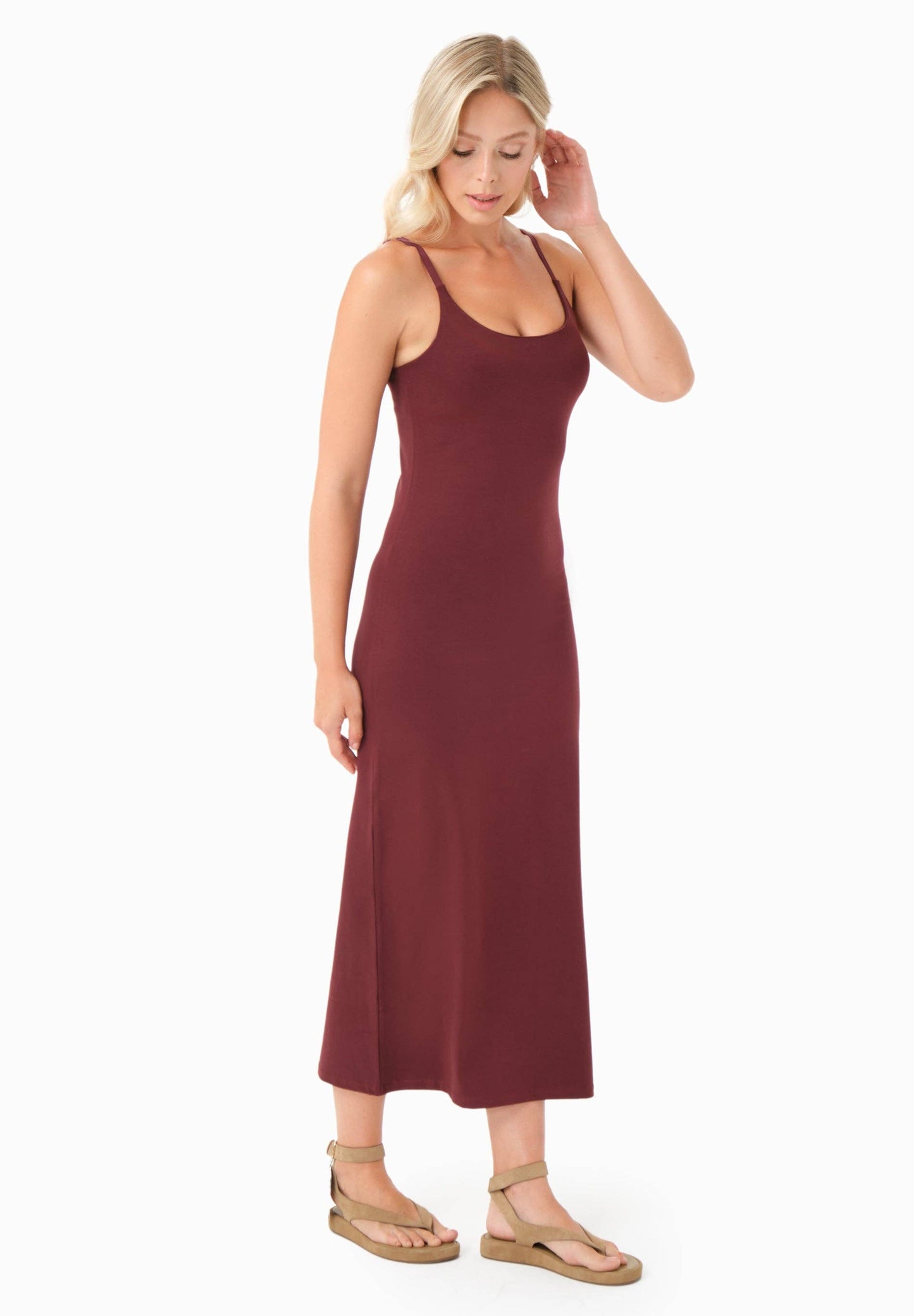 Kleid - DIANNA - Bio-Baumwolle - bordeaux