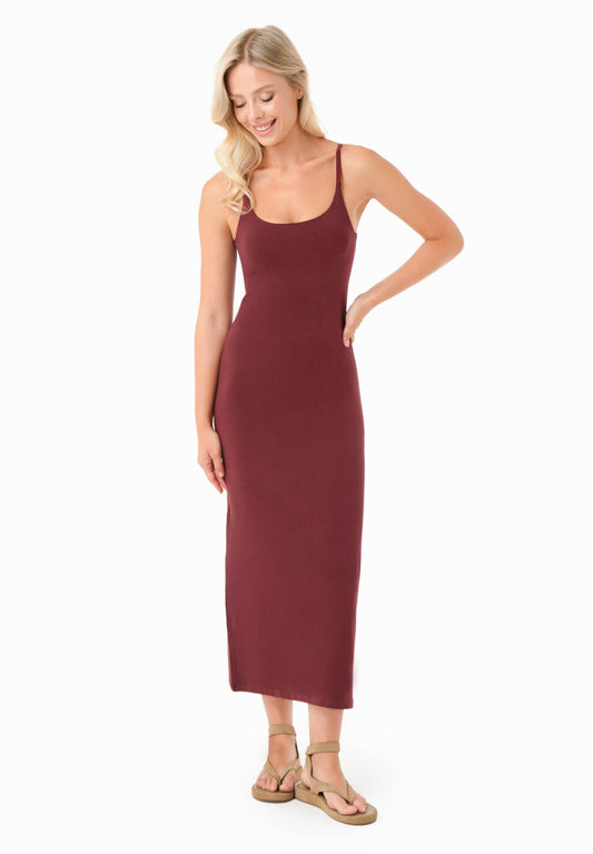 Kleid - DIANNA - Bio-Baumwolle - Bordeaux B-Ware