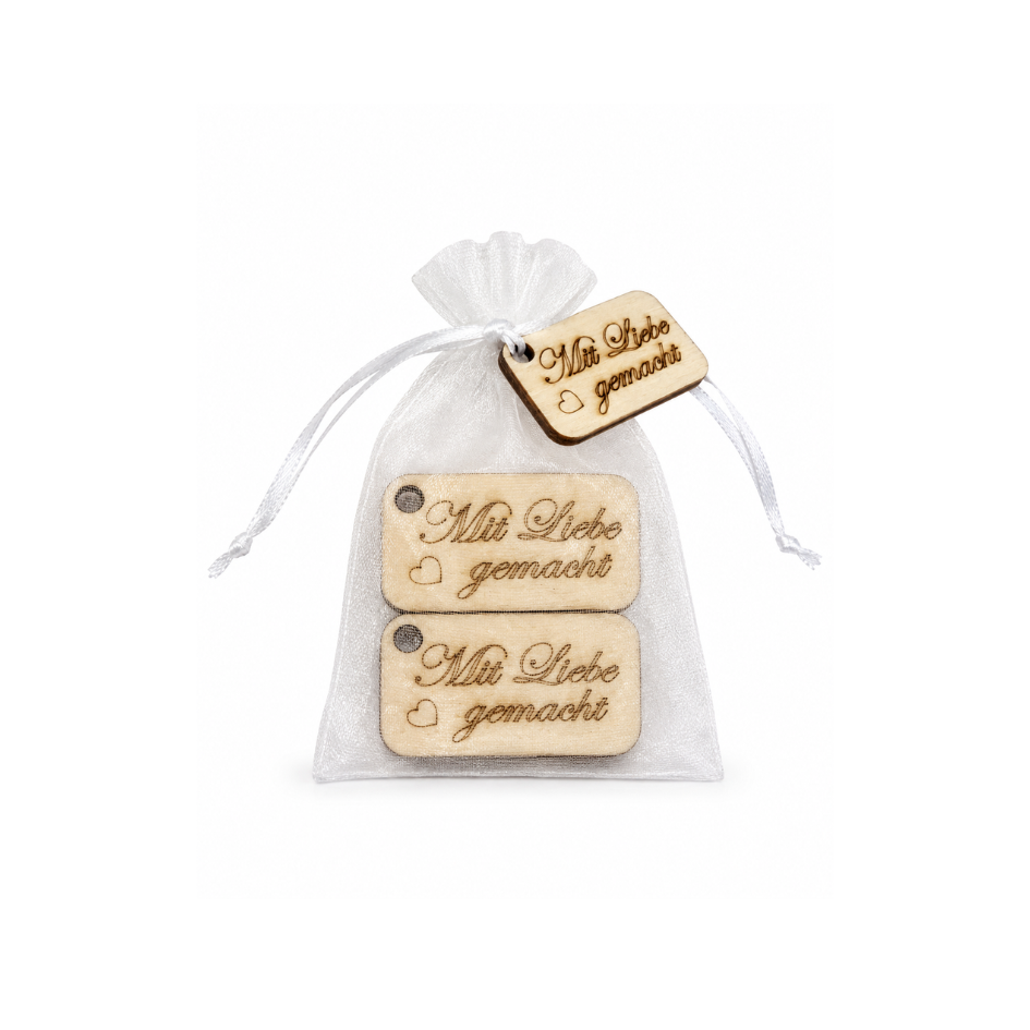 Säckchen mit Geschenkanhängern